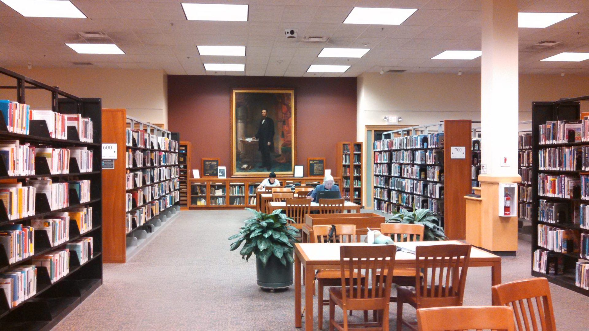 A public library reading room
